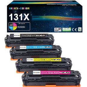 131A 131X Toner Cartridge 4 Pack CF210X CF211A CF212A CF213A Works with HP Laserjet Pro 200 Color M251nw,MFP M276nw (Black, Cyan, Yellow, Magenta)