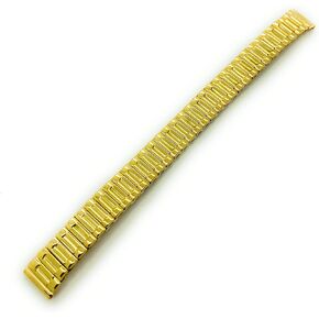 12mm Ladies Shiny Stainless Steel Stretch Expansion Watch Band