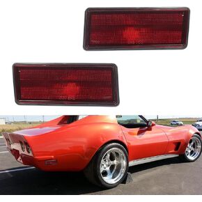 Smoked Lens Amber LED for 1974 1975 1976 1977 1978 1979 Chevy Corvette C3 Front Bumper Side Marker Lights