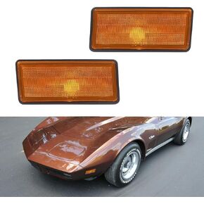 Smoked Lens Amber LED for 1974 1975 1976 1977 1978 1979 Chevy Corvette C3 Front Bumper Side Marker Lights in Saudi Arabia