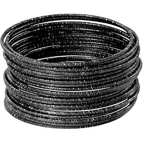 80S Multiple Textured Metal Black Bracelets & Bangles Set for Women Multi Layer Stackable Textured Bracelets Boho Jewelrys Set.