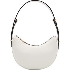 Small Crescent Smooth PU Leather Underarm Shoulder Bag