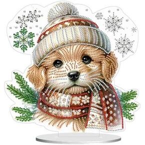 Syntego 5D DIY Christmas Tree with Presents Diamond Art Kit Crystal Embroidery Rhinestone Acrylic Table Top Decoration (Xmas Tree 1)