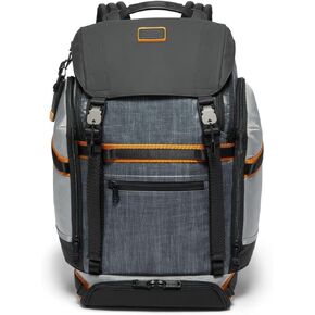TUMI - Alpha Bravo Expedition Flap Backpack - Large Carry On Backpack - 21.0" X 12.5" X 7.5" - Fits up to 17" Laptop - Steel