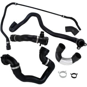 6Pcs 17127604542 Radiator Coolant Water Hose Pipe Kit Replacement for BMW X5 X6 135i 335i 335xi 335i xDrive Replaces 17127575428 17127575429 17128616548 17127600131