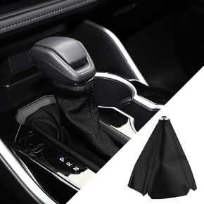 Car Shift Boot Cover, Suede Leather Shift Knob Boot Dust Cover, Manual/Auto Shifter Boot Sleeve Replacement, Car Interior Accessories Handbrake Gaiter Boot Dust Cover Universal for Most Cars (Blue)