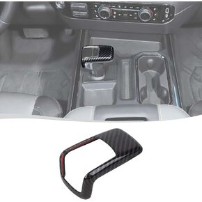 Voodonala for Chevy Silverado 2022+ Gear Shifter Knob Cover Interior Knob Trim Cover Compatible with Chevrolet Silverado 2022+(Carbon Fiber Black,ABS) for New Model Interior