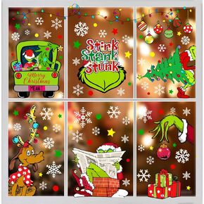 Christmas Window Clings Reusable Christmas Window Decals Christmas Window Stickers for Glass Windows Christmas Window Decorations Xmas Holiday Home Decor