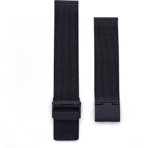 Titanium Mesh Watch Band for Mens Women, Mesh Watch Straps (Black)
