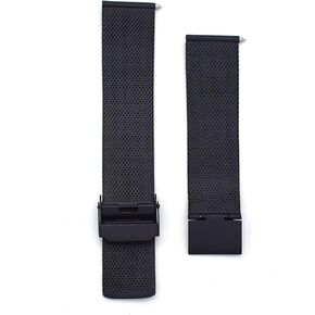 Titanium Mesh Watch Band for Mens Women, Mesh Watch Straps (Black)