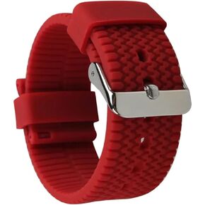 Elite Texture Silicone Watch Band for Men Women - Quick Release - Choose Color and Size (Stainless Steel Buckle) - 20mm and 22mm Watch Straps in Saudi Arabia