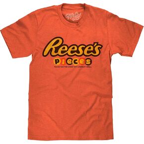 Tee Luv Men's Reese's Pieces T-Shirt - Reeses Peanut Butter Candy Logo Shirt