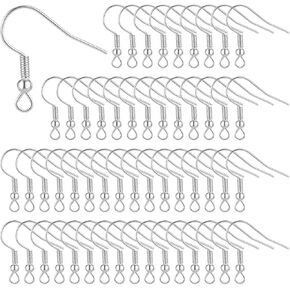 400 Pcs Earring Hooks Earring Making Supplies Kit Ear Wires Hooks Fish Hook Earrings Jewelry Findings Parts for DIY Earrings Jewelry Making