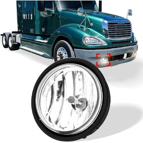 Fog Light for Freightliner Columbia (2000-2015) Truck,Front Fog Lamp Bulbs Assembly Waterproof Clear for Freightliner Columbia Driver&Passenger Left&Right Universal Side (A Pair, White)