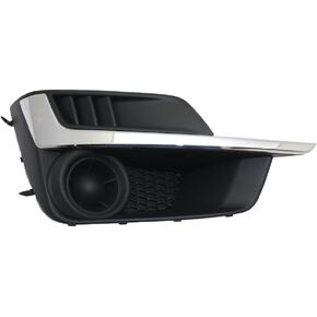 For Subaru Impreza 2015 2016 Fog Light Cover Driver Side | Front | Textured Black | Made Of Plastic | With Chrome Trim | Sedan/Wagon | Replacement For SU1038109 | 57731FJ410, 615343566177