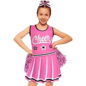 JenPen Cheerleader Costume for Girl, Cute Cheerleading Outfit Cheer Leader Dress for Halloween Cheerleader Gifts