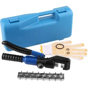 Lichamp Stainless Steel Cable Crimper Hex Lug Tool, Hydraulic Hand Crimping Swaging Tool for Steel Wire Rope 1/8 and 3/16 inch