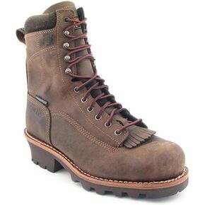 Carolina Birch Composite Toe Waterproof Logger Boots For Men - EH-Rated, Removable Kiltie, AG7 Footbed, Vibram Heeled Rubber Outsole