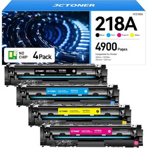 218A Toner Cartridges 4-Pack High-Yield Replacement for HP 218A 218X W2180A W2180X W2181A W2182A W2183A Works with HP Color Laser Jet Pro MFP 3301fdw 3301sdw 3301cdw 3201dw All-in-One Printer in Kuwait