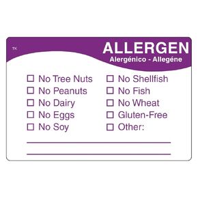 DayMark Safety Systems ToughMark I132104 Repositionable Allergen Label, 2" x 3" Purple, Roll of 500