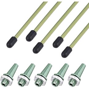 uxcell RC Antenna Tube Green with Green Mount and Cap for RC Boat 5pcs