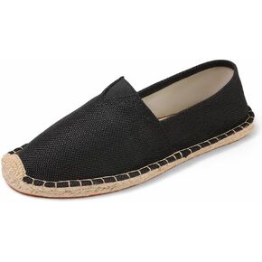 Closed Toe Canvas Slip on Flat Espadrilles Loafers for Men and Women