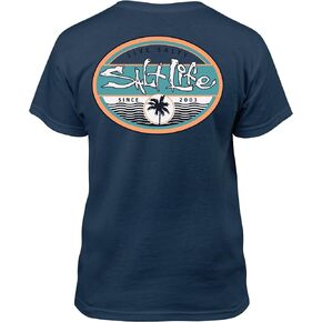 Salt Life Girls' Wavy Days Youth Short Sleeve Classic Fit Shirt