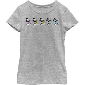 Disney Characters Neon Pants Mickeys Girl's Heather Crew Tee
