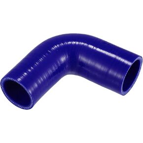 X AUTOHAUX 1 Pcs 38mm/1.50"-42mm/1.65" ID 90mm/3.54" Length 90 Degrees Blue Car Silicone Hose Coolant Hose Universal