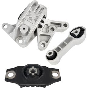 Engine Motor Transmission Bracket kit Compatible with Fiat 500 1.4L Turbo 2012-2018 Replaces 68073217AC 68073-029AC 68073483AD 3PCS