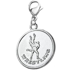Sportybella Wrestling Clip on Charm, Zipper Pull, Backpack/Lanyard/Case/Bracelet Charm, Wrestling Charms for DIY Wrestling Gifts for Wrestlers