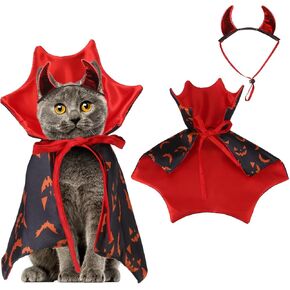 KOOLTAIL Dog Valentine's Day Outfit, Dog Feather Wings Heart Headband Costume for Small Medium Large Dogs Cats Puppy, Cute Funny Dog White Red Cosplay Mantle Apparel for Holiday Party