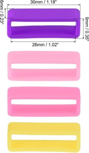 uxcell Watch Band Strap Loops, Width Rubber Fastener Ring Silicone Watch Retainer for Watch Band in Saudi Arabia