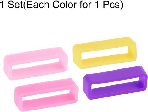 uxcell Watch Band Strap Loops, Width Rubber Fastener Ring Silicone Watch Retainer for Watch Band in Saudi Arabia