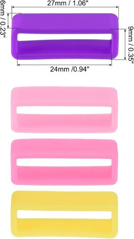 uxcell Watch Band Strap Loops, Width Rubber Fastener Ring Silicone Watch Retainer for Watch Band in Saudi Arabia