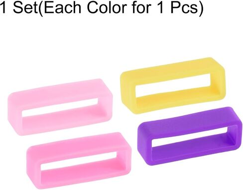 uxcell Watch Band Strap Loops, Width Rubber Fastener Ring Silicone Watch Retainer for Watch Band in Saudi Arabia