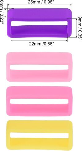 uxcell Watch Band Strap Loops, Width Rubber Fastener Ring Silicone Watch Retainer for Watch Band in Saudi Arabia
