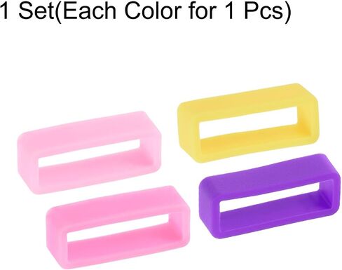 uxcell Watch Band Strap Loops, Width Rubber Fastener Ring Silicone Watch Retainer for Watch Band in Saudi Arabia