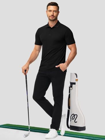 3 Pack Polo Shirts for Men Golf Performance Moisture Wicking Breathable Athletic Polyester Work Sport Polos in Kuwait