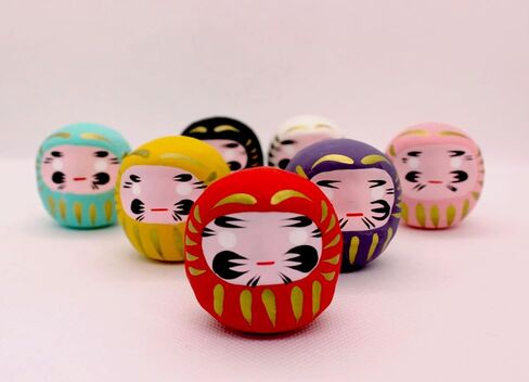 EDOYA Daruma Dolls (Set of 7) Japanese Good Luck Charms Gift Set in Saudi Arabia