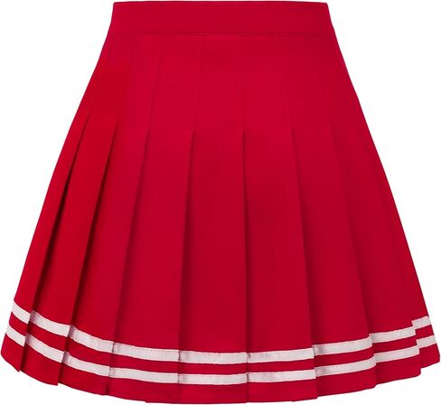 Womens Stretchy Pleated Mini Skirt Comfort High Waist Cheerleader School Uniform Skirt in Saudi Arabia