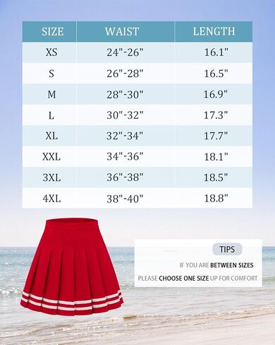 Womens Stretchy Pleated Mini Skirt Comfort High Waist Cheerleader School Uniform Skirt in Saudi Arabia