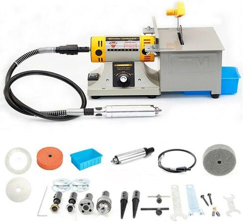 High Speed Benchtop Buffer Polisher Jewelry Rock polishing Buffer Machine Bench Lathe Rock Polisher table grinder 110V Hobby Jade carving Tumbler Kit in Kuwait