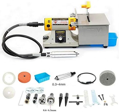 High Speed Benchtop Buffer Polisher Jewelry Rock polishing Buffer Machine Bench Lathe Rock Polisher table grinder 110V Hobby Jade carving Tumbler Kit in Kuwait