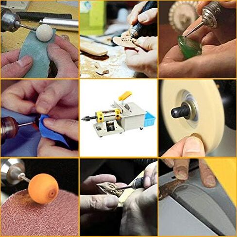 High Speed Benchtop Buffer Polisher Jewelry Rock polishing Buffer Machine Bench Lathe Rock Polisher table grinder 110V Hobby Jade carving Tumbler Kit in Kuwait