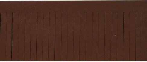 Trims by the Yard 2" Premium Vegan Leather Fringe Trim | Light Brown | (5 yard cut) in Saudi Arabia