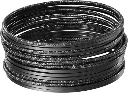 مجموعة أساور وأساور معدنية سوداء متعددة التركيب من 80S للنساء، مجموعة مجوهرات بوهو متعددة الطبقات وقابلة للتكديس. in Kuwait