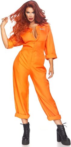 Leg Avenue Women's Prisoner Jumpsuit Jail Costume in Saudi Arabia