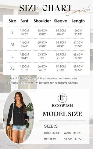 سترة نسائية من ECOWISH بأزرار للأسفل: بدون غطاء محرك السيارة، قطع علوية عصرية للخريف، قميص غير رسمي بأكمام طويلة، بلوفر برقبة على شكل V، ملابس جيب للشتاء in Saudi Arabia
