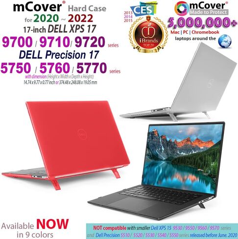 حافظة mCover متوافقة مع أجهزة الكمبيوتر المحمول Dell XPS 17 9700 9710 9720 / Precision 5750 5760 5770 Series مقاس 17 بوصة فقط (لا تناسب موديلات Dell الأخرى) - أسود in Saudi Arabia